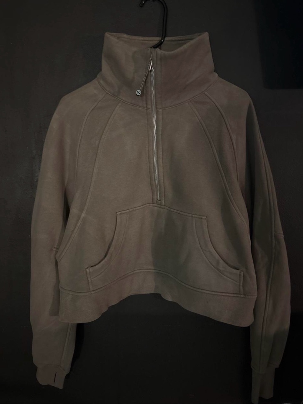lululemon athletica Cropped Quarter-Zip Pullover - Olive